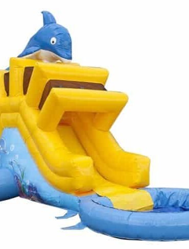 Inflatable Dolphin Garden Slide