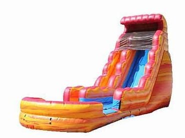 Inflatable Fire and Ice single lane Water Slide