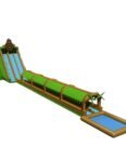 Pirate land inflatable slip and slide slide with pool