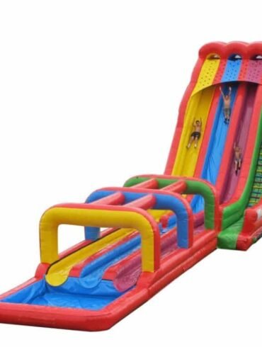 Triple Lane Inflatable Slip And Slide Water Slide