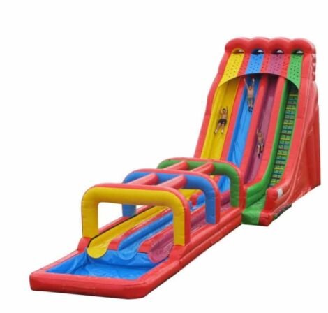 Triple Lane Inflatable Slip And Slide Water Slide