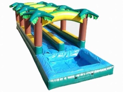 Tropical slip and slide water slide