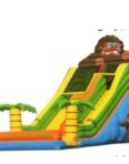 Tropical big foot inflatable water slide
