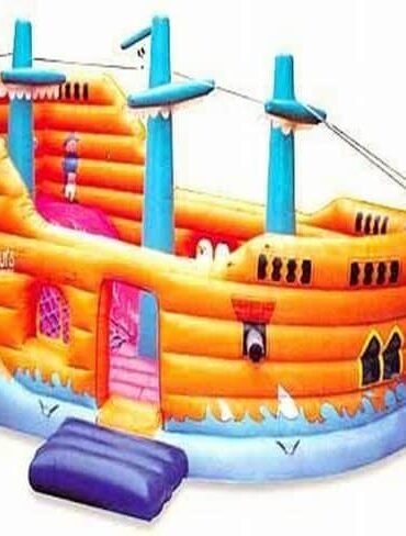 pirate ship bouncy castle with slide