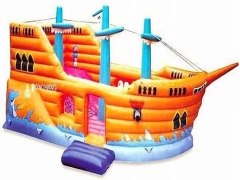 pirate ship bouncy castle with slide