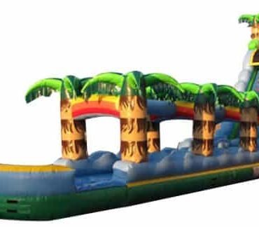 The Big Tropical Themed Inflatable Water Slide