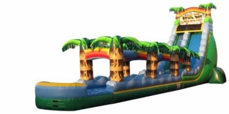 The Big Tropical Themed Inflatable Water Slide